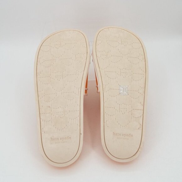Kate Spade New York Orange Brigitte Pool Slide Sandals Size 8B - Picture 7 of 10